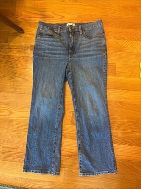 Madewell Cali Demi Boot Women's Blue Denim Jeans size 31 excellent condition